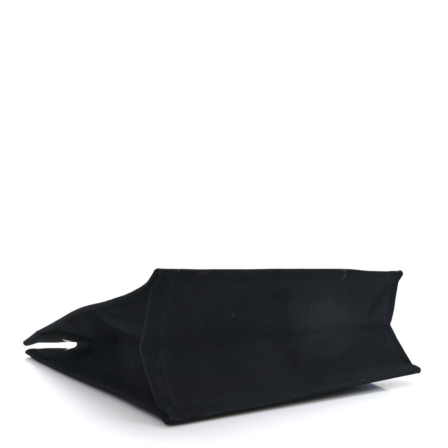 Linen Calfskin Rive Gauche Tote Black