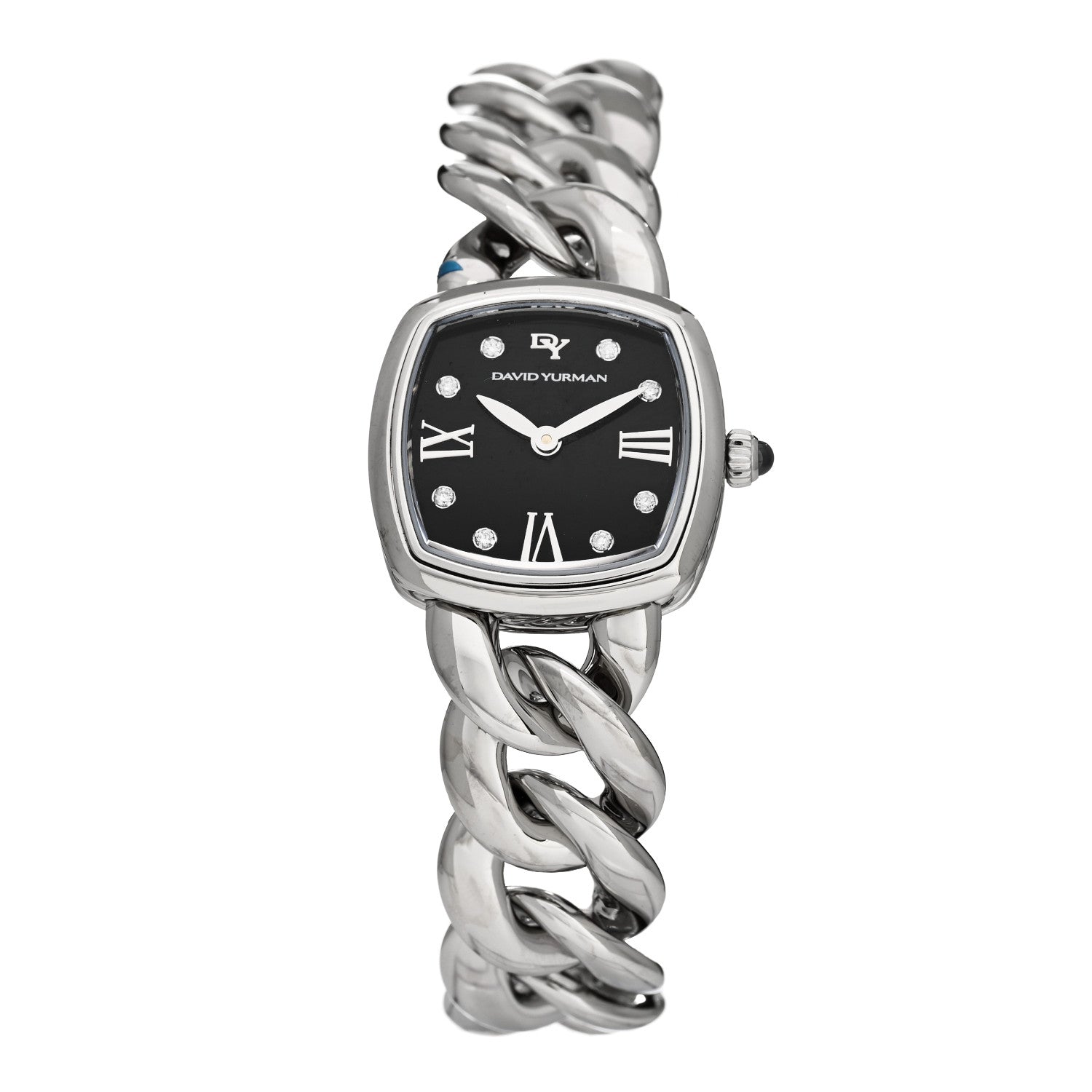 David Yurman Stainless Steel Diamond 23mm Albion Quartz Watch Black 1 of 4