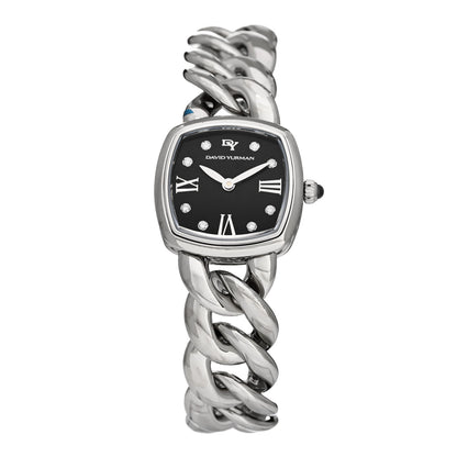 David Yurman Stainless Steel Diamond 23mm Albion Quartz Watch Black 1 of 4
