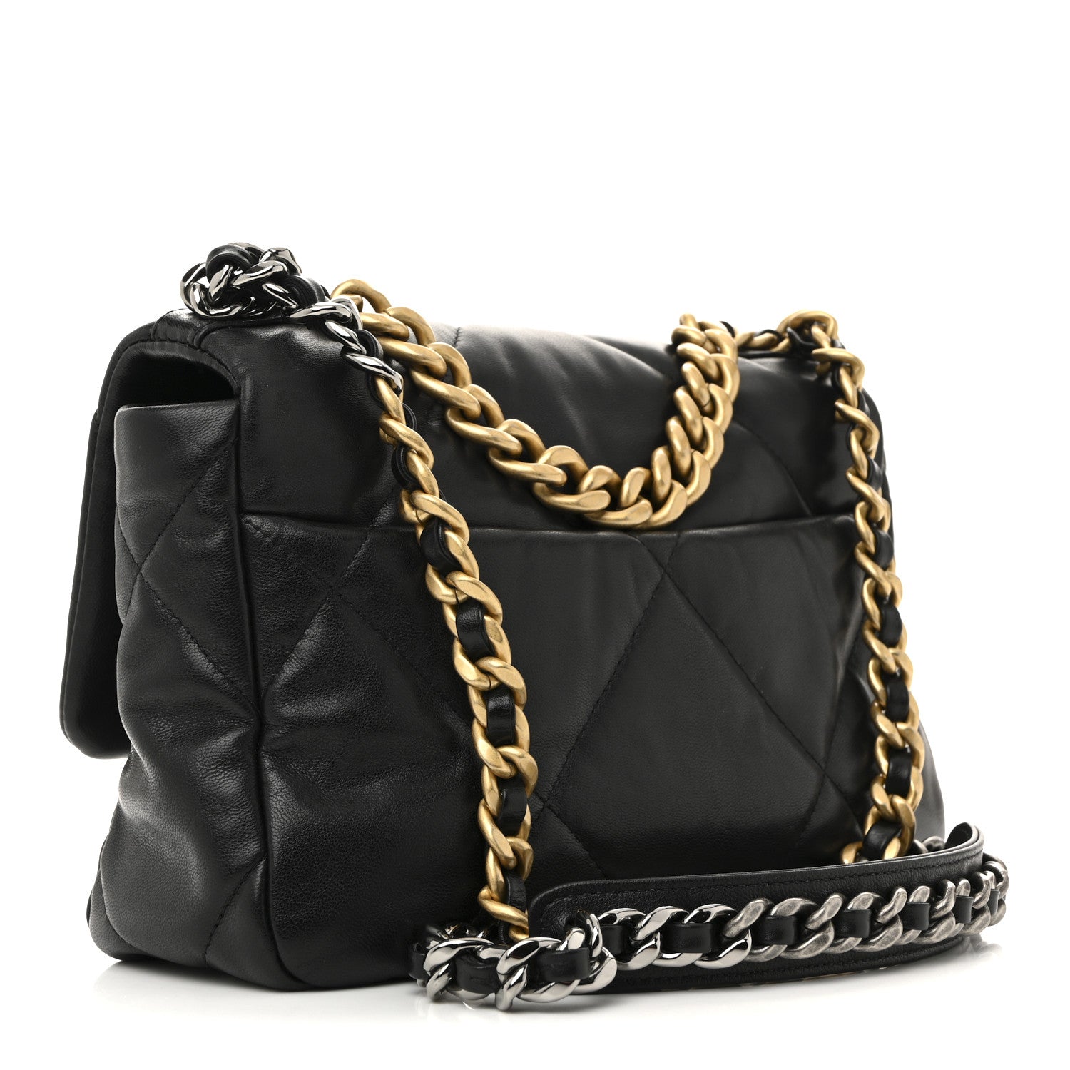Chanel Lambskin Quilted Medium Chanel 19 Flap Black 3 of 11