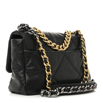 Chanel Lambskin Quilted Medium Chanel 19 Flap Black 3 of 11
