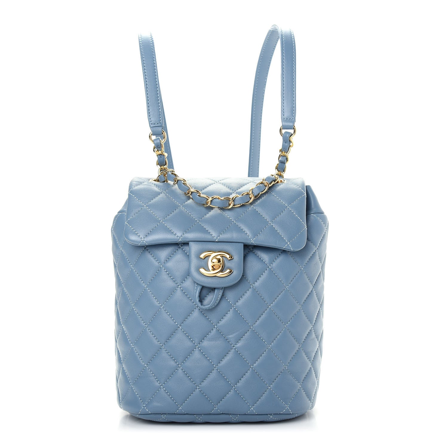 Chanel Calfskin Quilted Mini Urban Spirit Backpack Light Blue 1 of 9