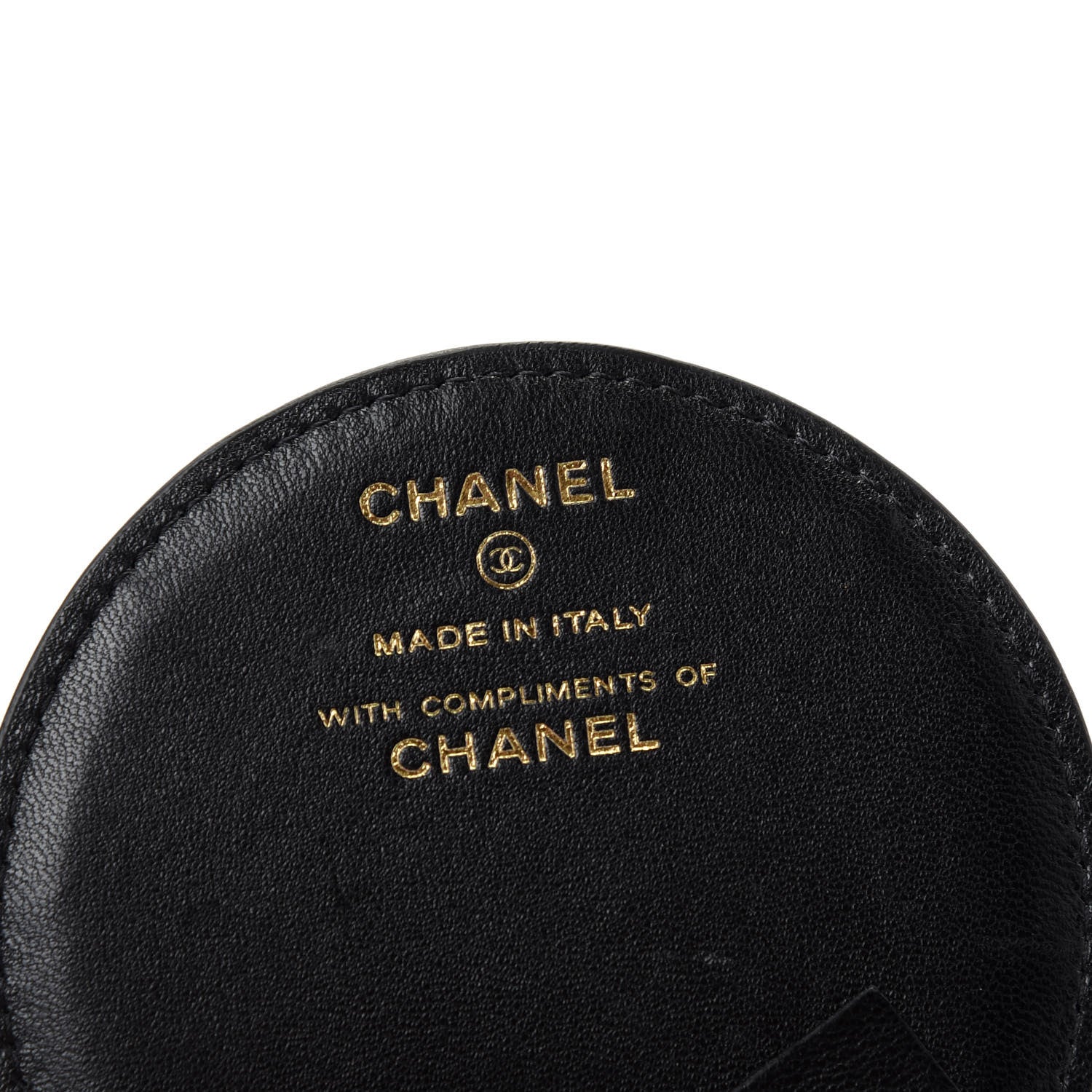 Chanel Lambskin Quilted Round Luggage Tag Black 5 of 5