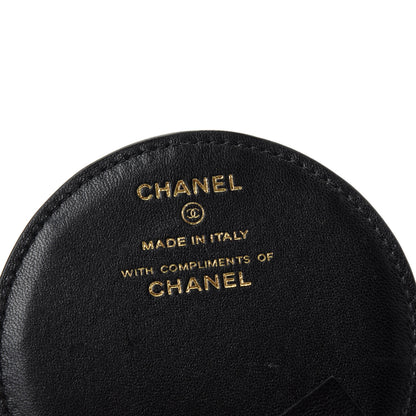 Chanel Lambskin Quilted Round Luggage Tag Black 5 of 5