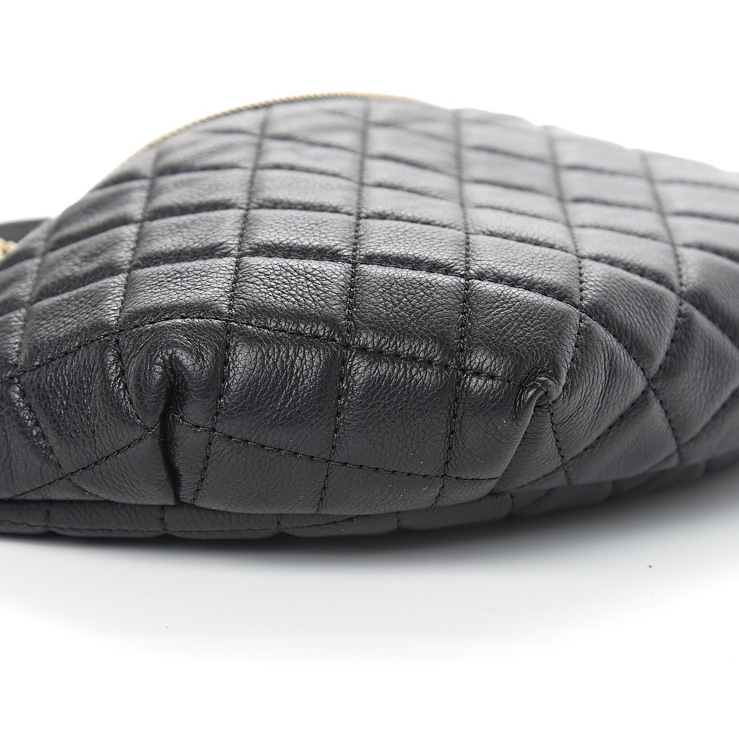 Chanel Calfskin Quilted Banane Waist Bag Fanny Pack Black 7 of 9