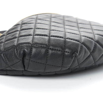 Chanel Calfskin Quilted Banane Waist Bag Fanny Pack Black 7 of 9