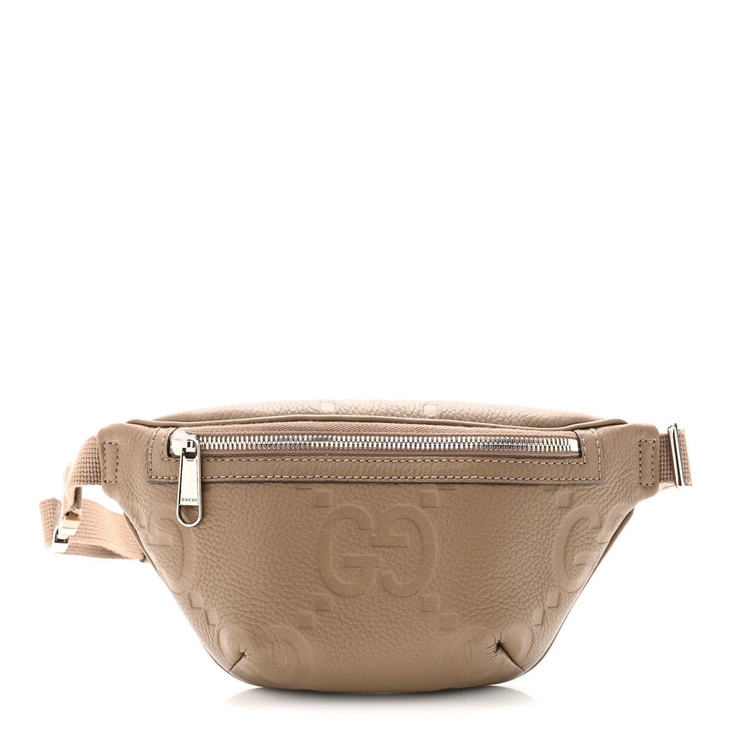Gucci Piuma Calfskin Jumbo GG Embossed Small Belt Bag Good Taupe 1 of 10
