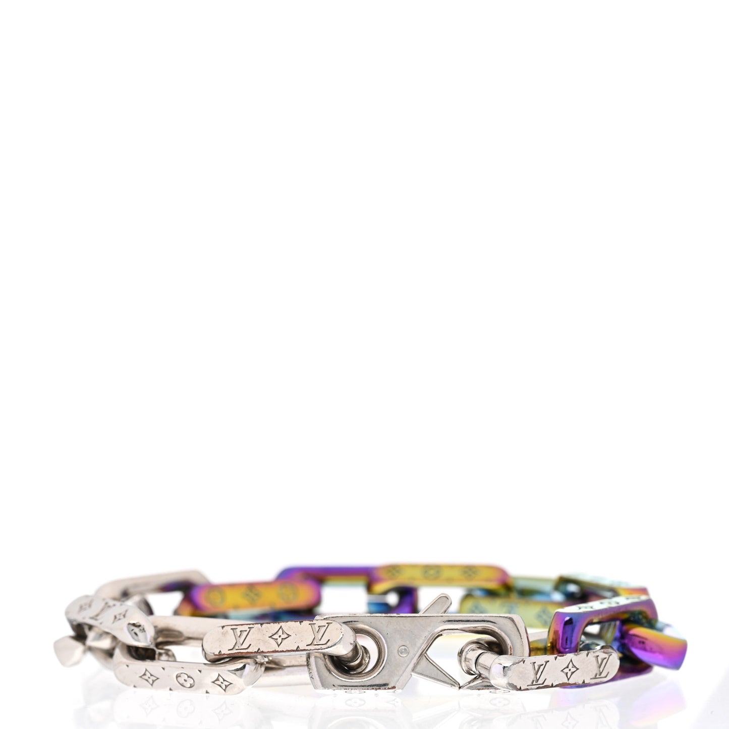 Metal Signature Chain Bracelet Rainbow