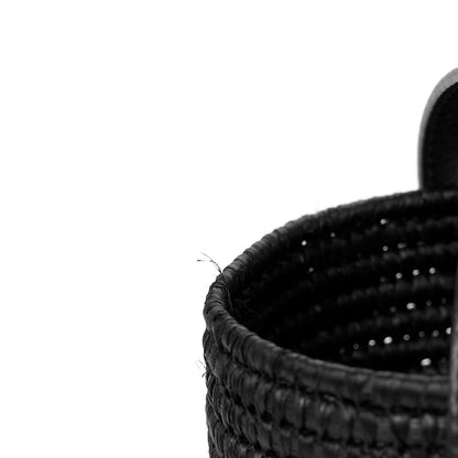 Loewe Raffia Square Small Basket Tote Bag Black 12 of 13