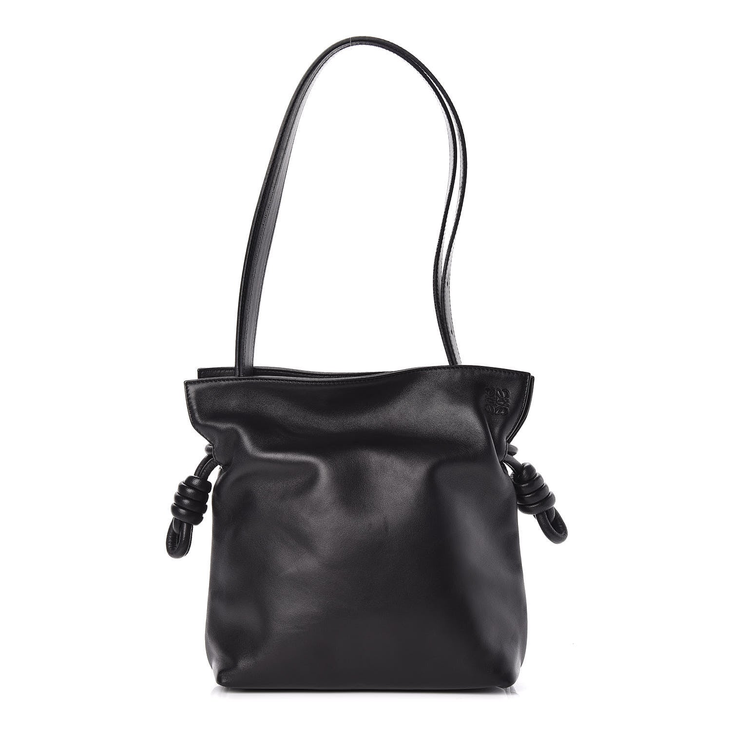 Loewe Calfskin Flamenco Knot Bag Black 1 of 12