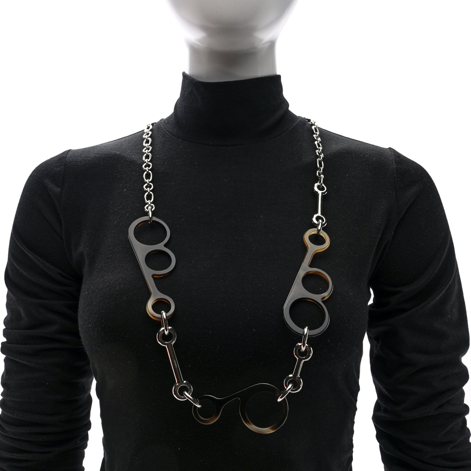 Hermes Metal Buffalo Horn Rhapsody Necklace 2 of 5
