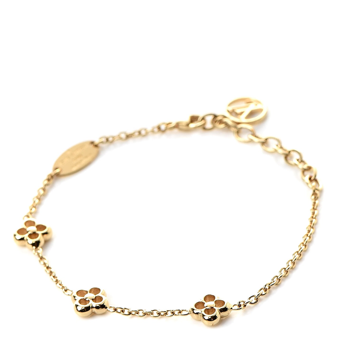 Brass Flower Full Bracelet Gold