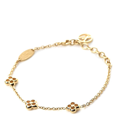 Louis Vuitton Brass Flower Full Bracelet Gold 1 of 6