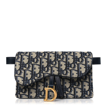 Christian Dior CHRISTIAN DIOR Oblique Saddle Belt Bag Blue 1 of 10