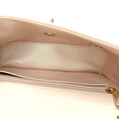 Chanel Iridescent Lambskin Quilted Mini Rectangular Flap Ivory 5 of 11
