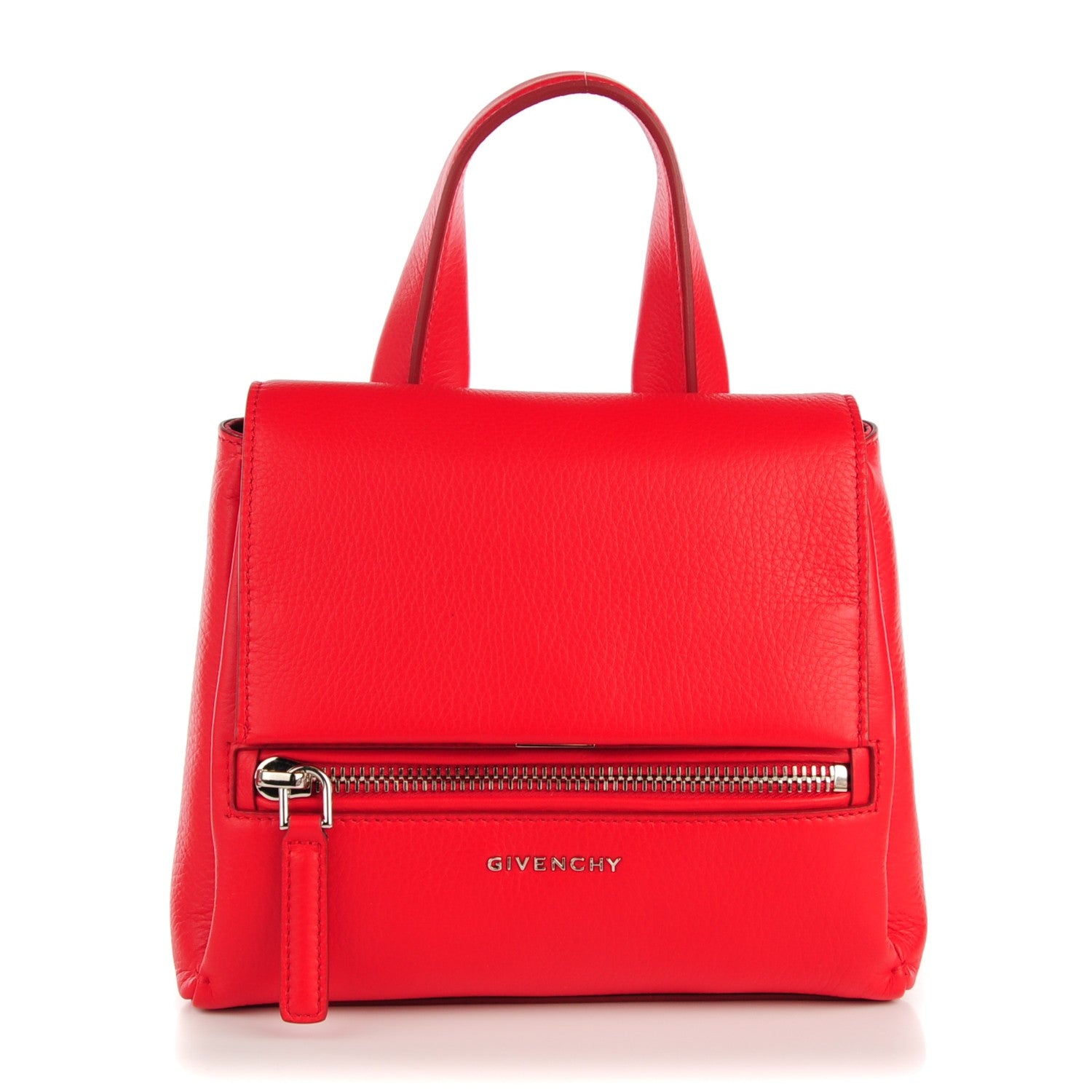 Givenchy Waxy Grained Calfskin Mini Pandora Pure Flap Bag Red 1 of 7