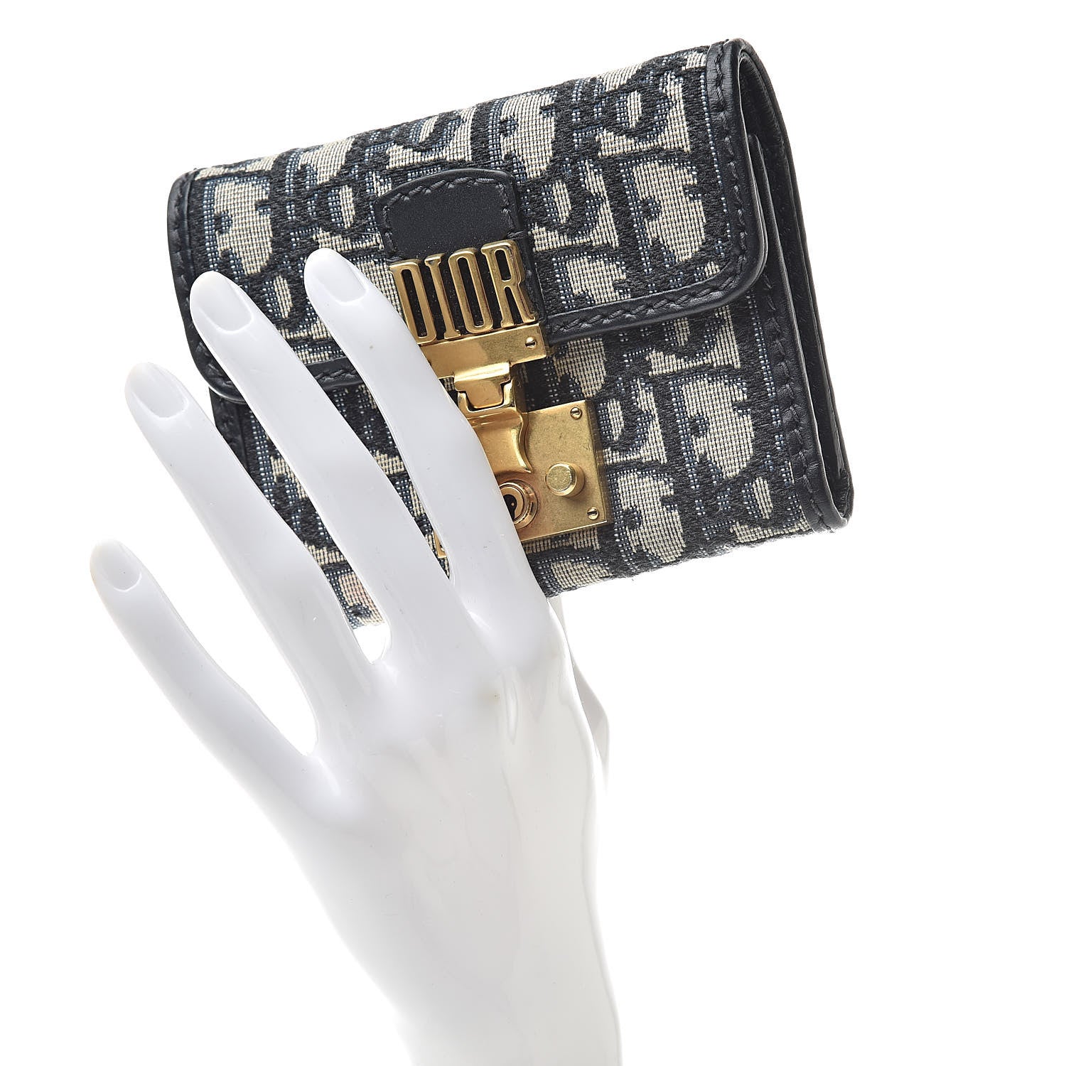 Christian Dior Oblique DiorAddict Wallet Blue 2 of 11