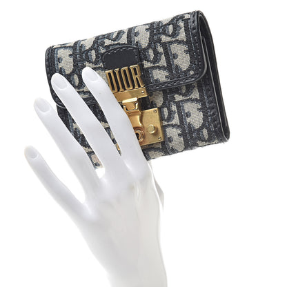Christian Dior Oblique DiorAddict Wallet Blue 2 of 11