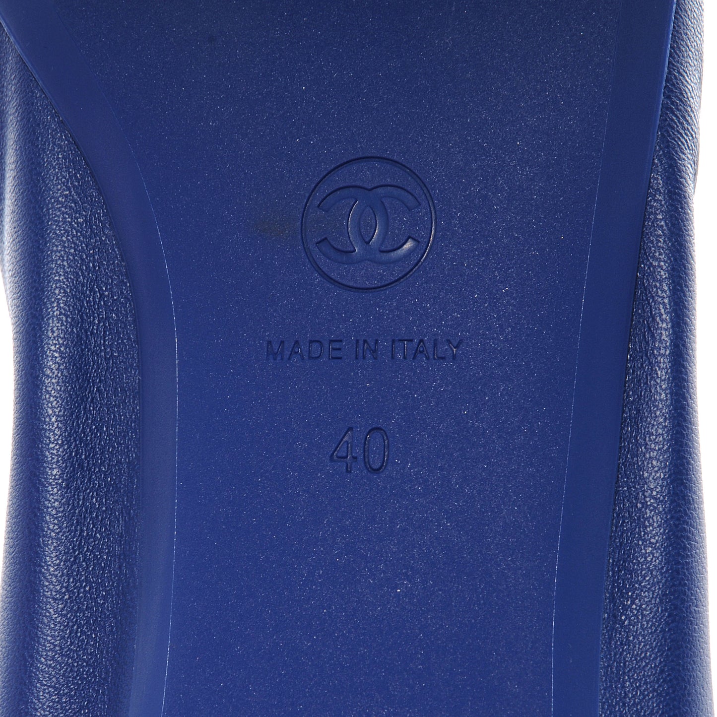 Leather Cap Toe Ballet Flats 40 Royal Blue