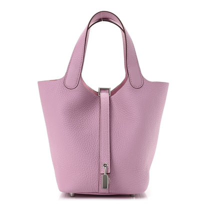 Hermes Taurillon Clemence Picotin Lock 18 PM Mauve Sylvestre 1 of 11