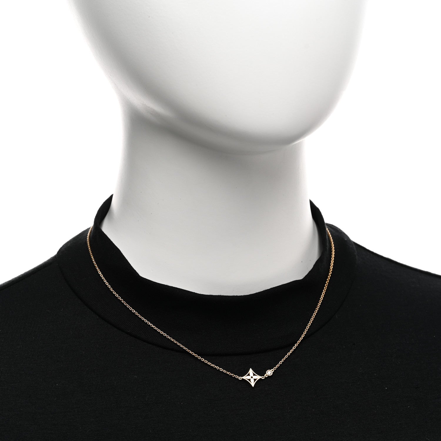 Louis Vuitton 18K Yellow Gold Diamond Idylle Blossom Pendant Necklace 2 of 4