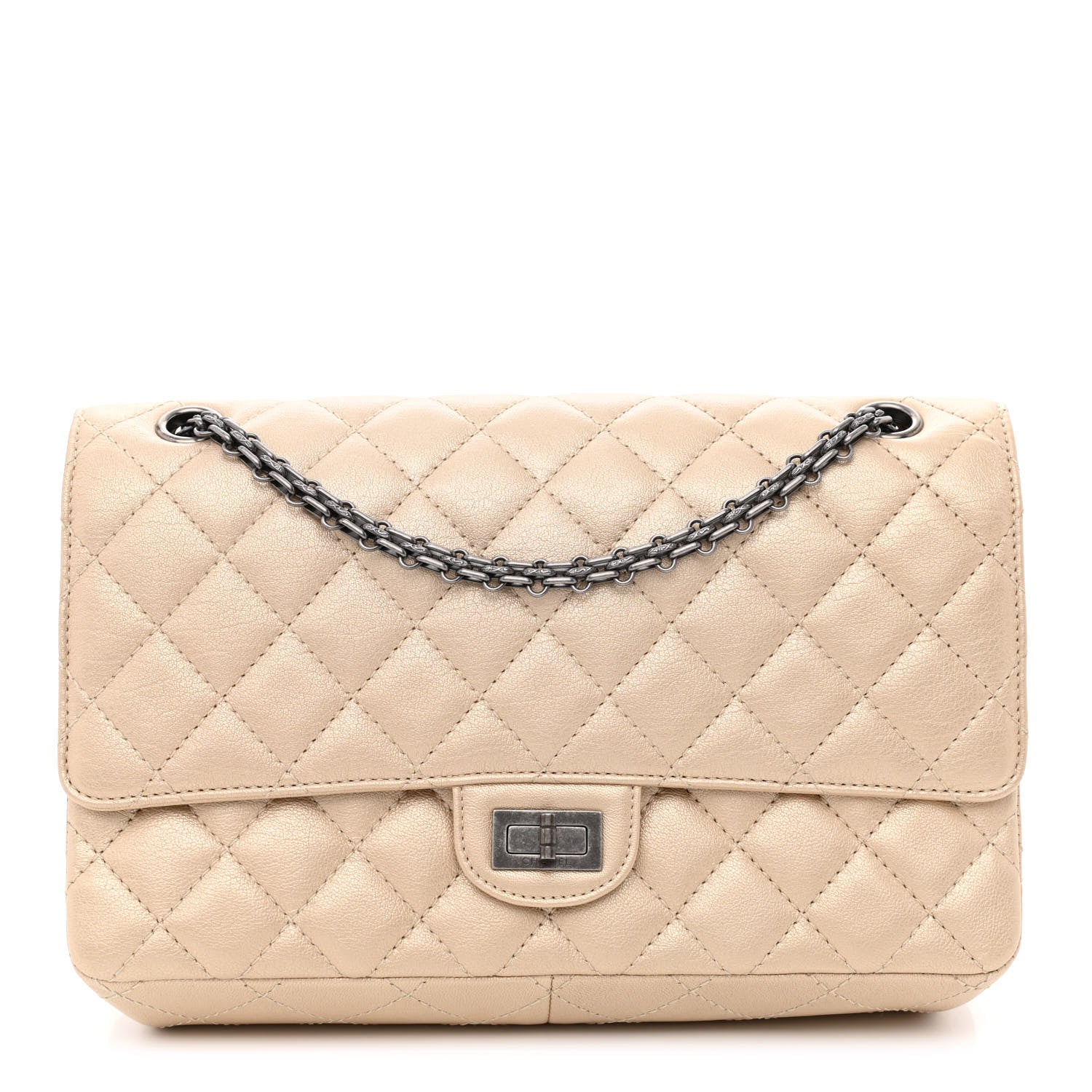 Chanel Metallic Sheepskin Quilted 2.55 Reissue 226 Flap Pale Gold 1 of 11