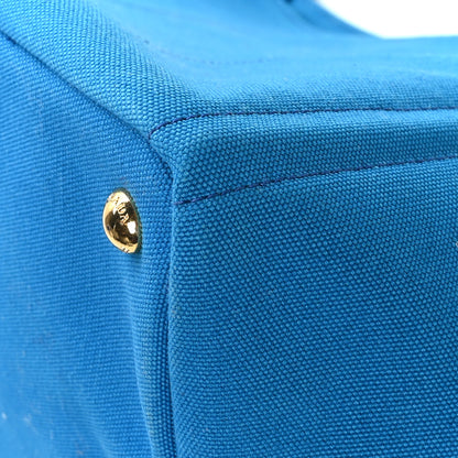 Prada Canapa Large Logo Tote Azzurro 10 of 10