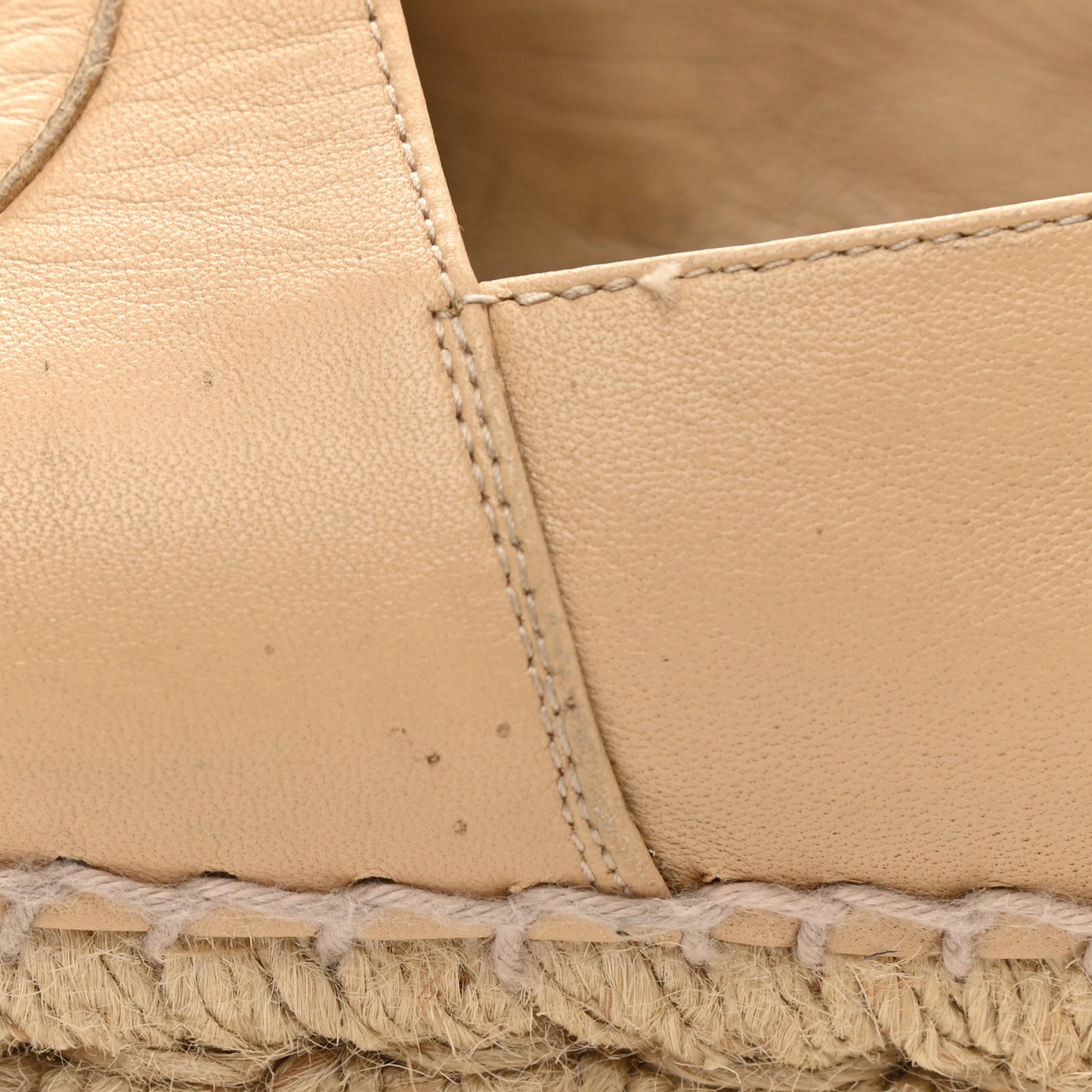 Lambskin CC Espadrilles 38 Beige Black