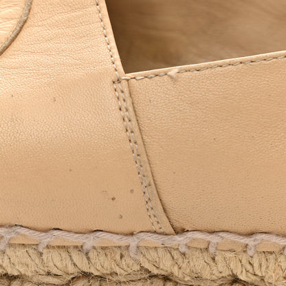 Chanel Lambskin CC Espadrilles 38 Beige Black 13 of 16