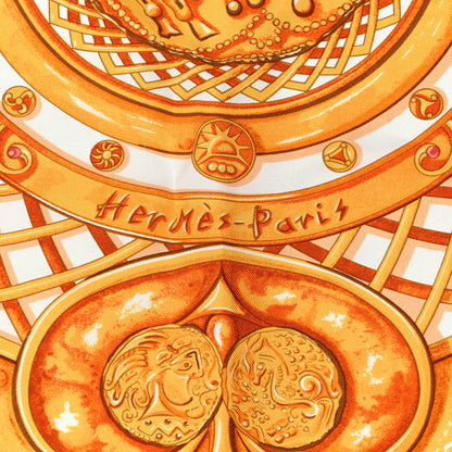 Hermes Silk Monnaies Et Symboles De Parisii Scarf 90 2 of 5