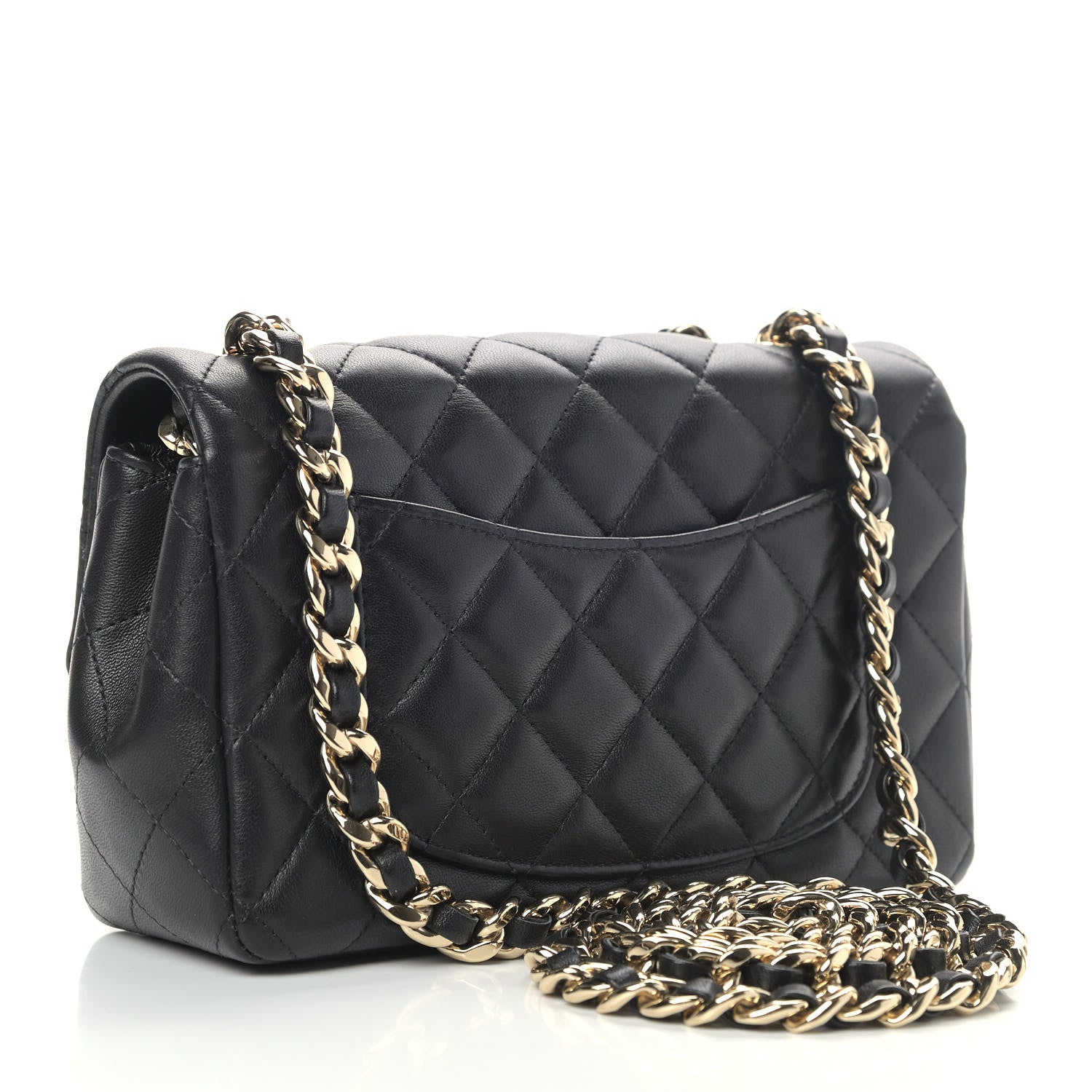 Chanel Lambskin Quilted Mini Coco Charms Rectangular Flap Black 3 of 8