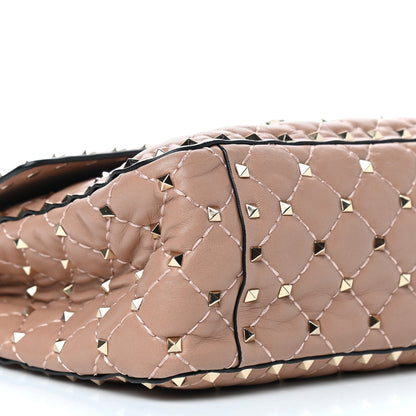 Valentino Garavani Nappa Large Rockstud Spike Shoulder Bag Soft Noisette 9 of 10