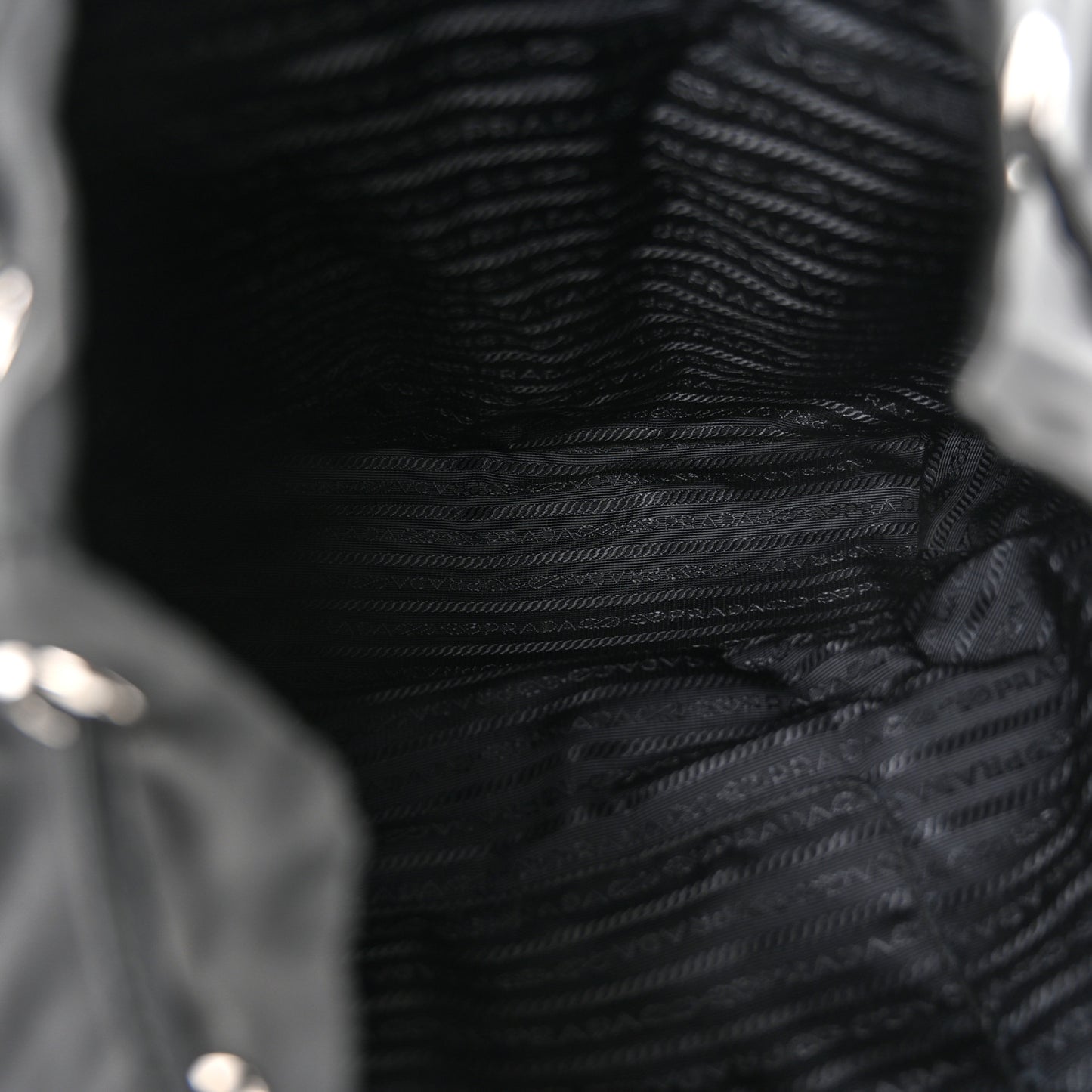 Tessuto Nylon Saffiano Medium Backpack Black