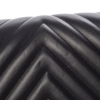 Chanel Lambskin Chevron Medium Boy Flap Black 11 of 13