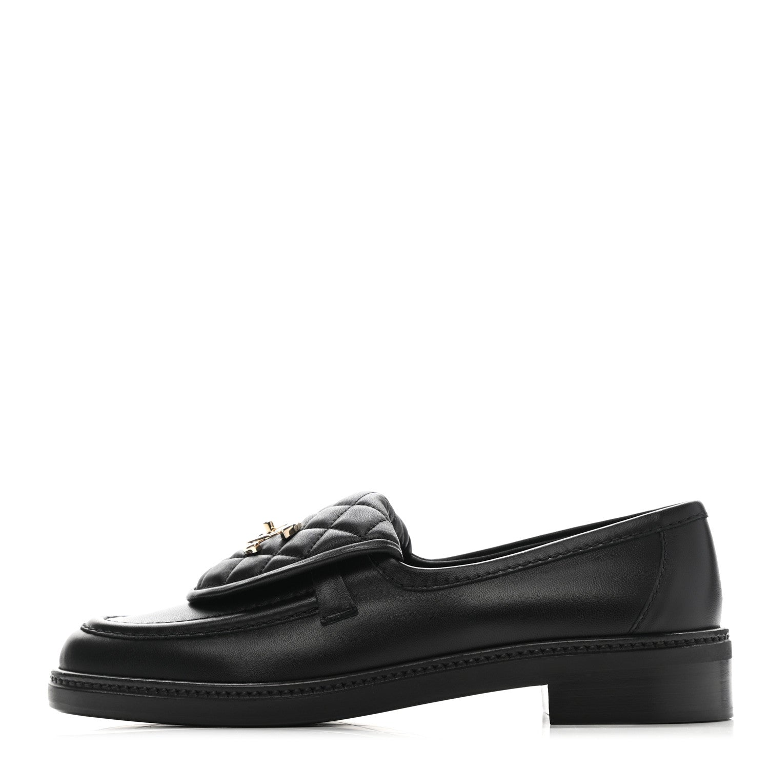 Chanel Lambskin Quilted CC Turnlock Loafers 39 Black 1 of 9