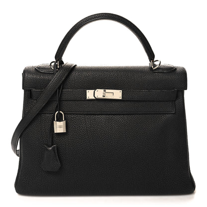 Hermes Togo Kelly Retourne 32 Black 1 of 17