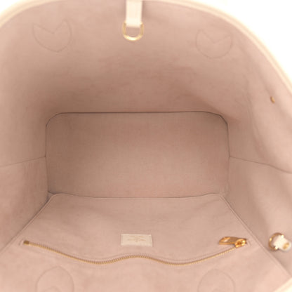 Louis Vuitton Empreinte Monogram Giant Neverfull MM Creme Rose Trianon 6 of 11