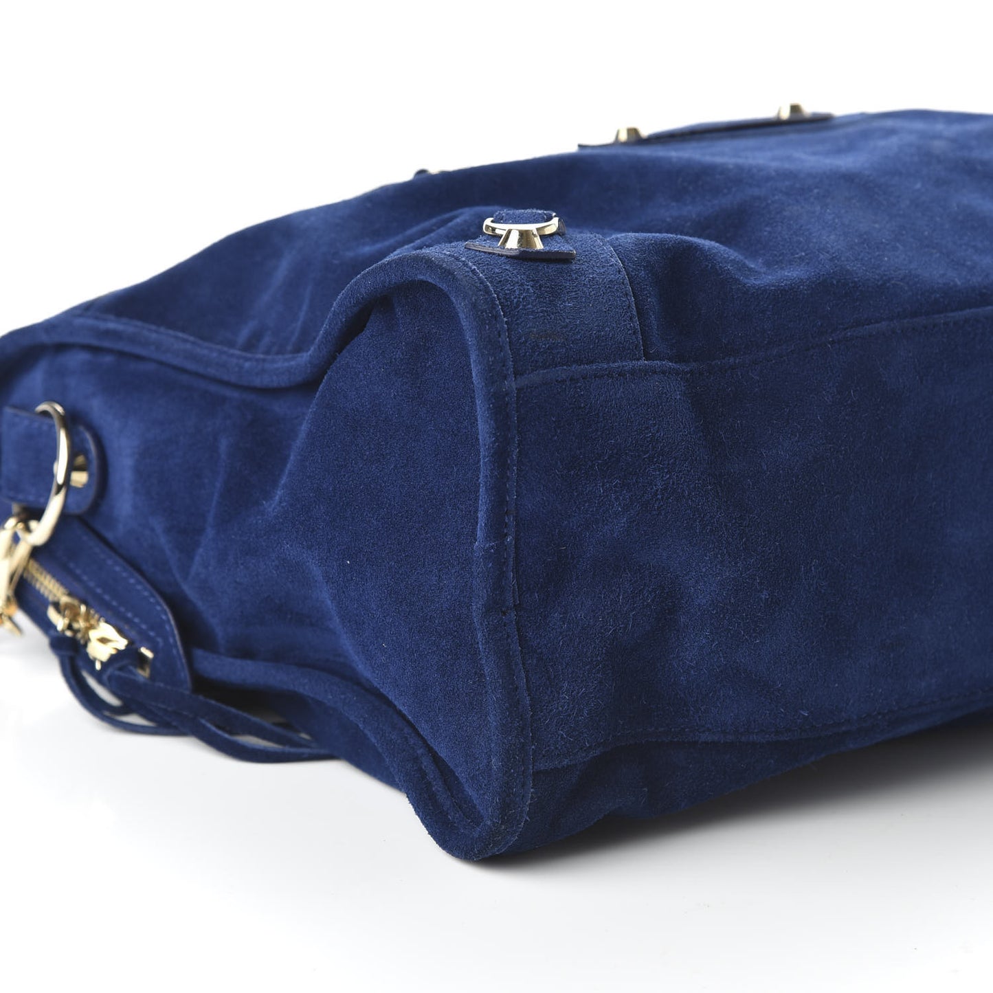 Baby Daim Suede Classic Gold Hardware City Bleu Pacifique