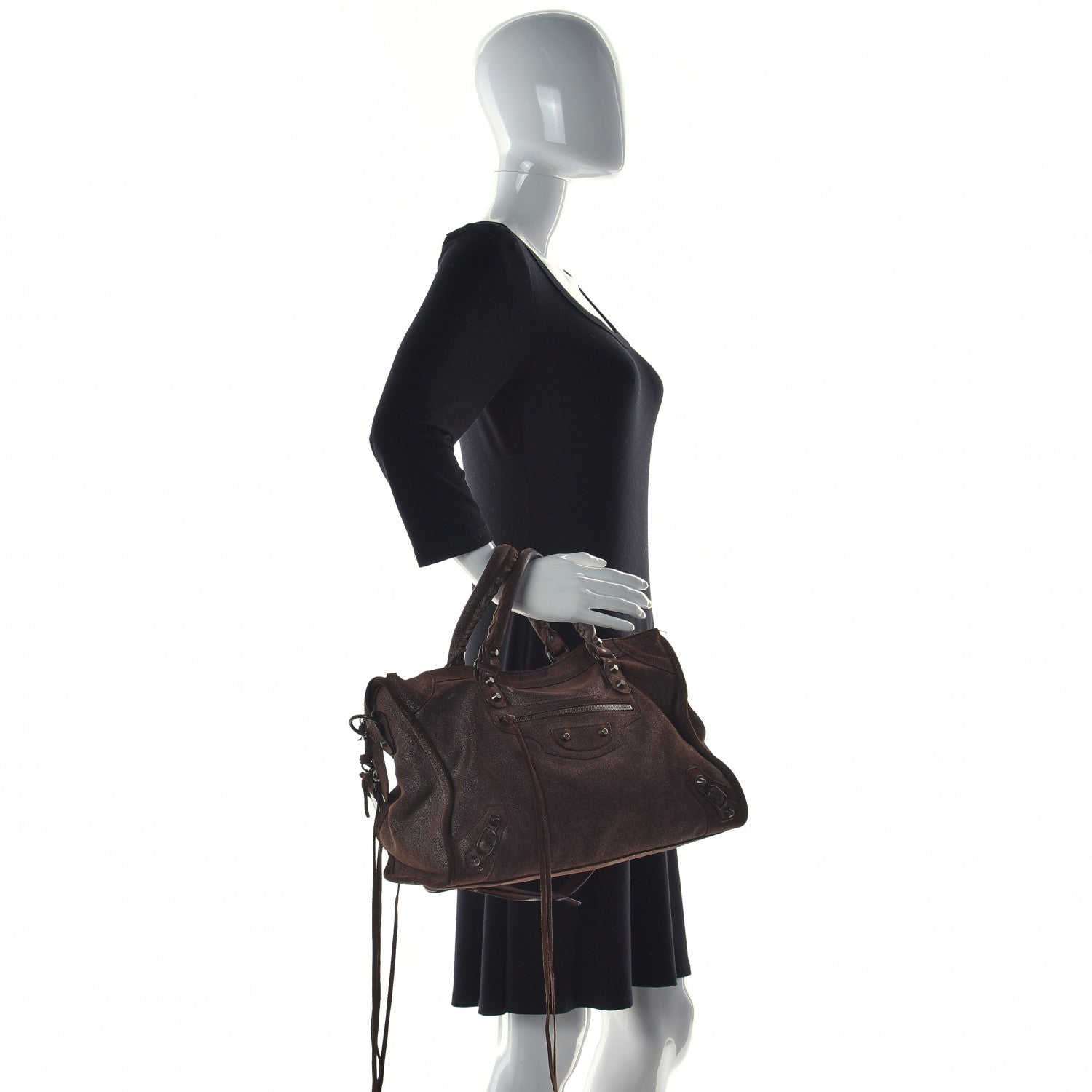 Balenciaga Metallic Craquele Calfskin Classic Hardware City Bronze 5 of 16