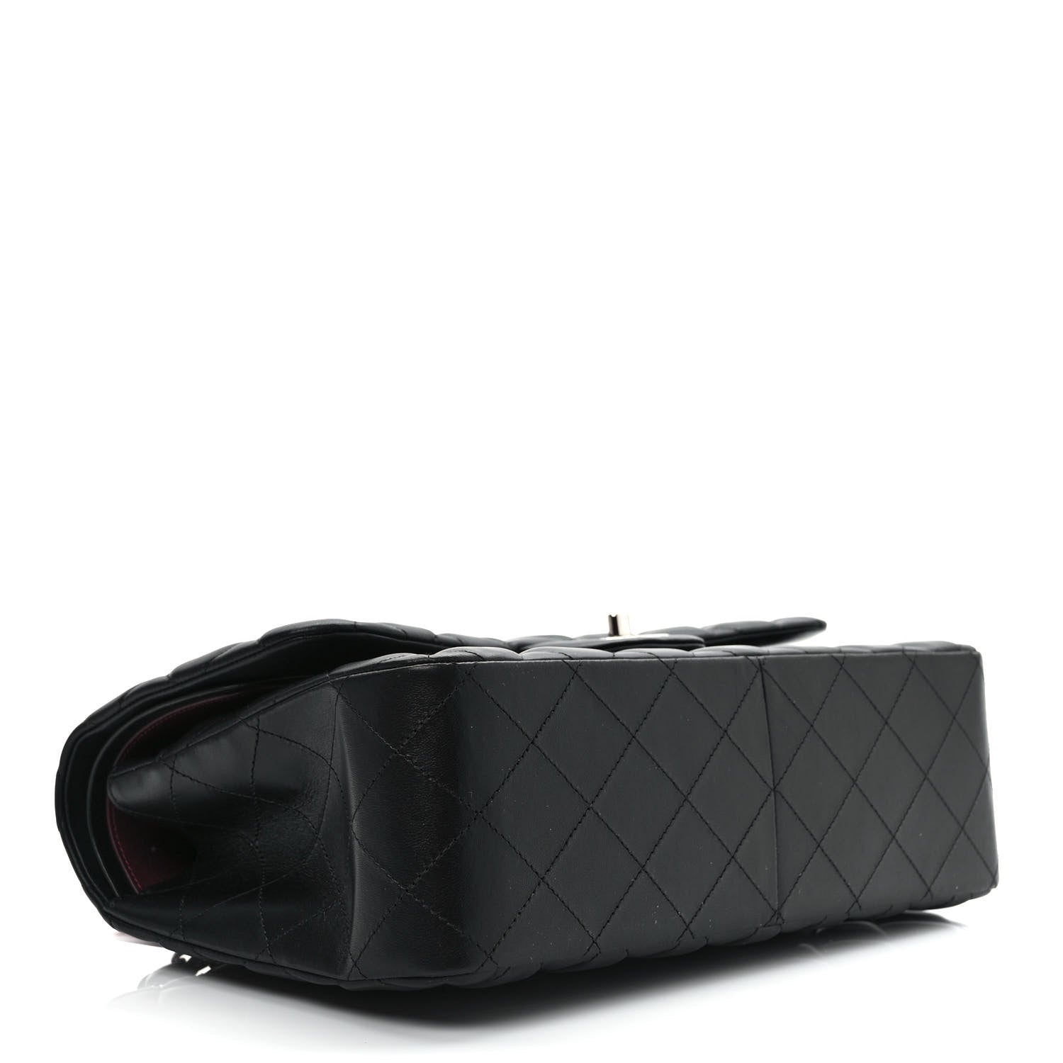 Chanel Lambskin Quilted Jumbo Double Flap Black 3 of 8