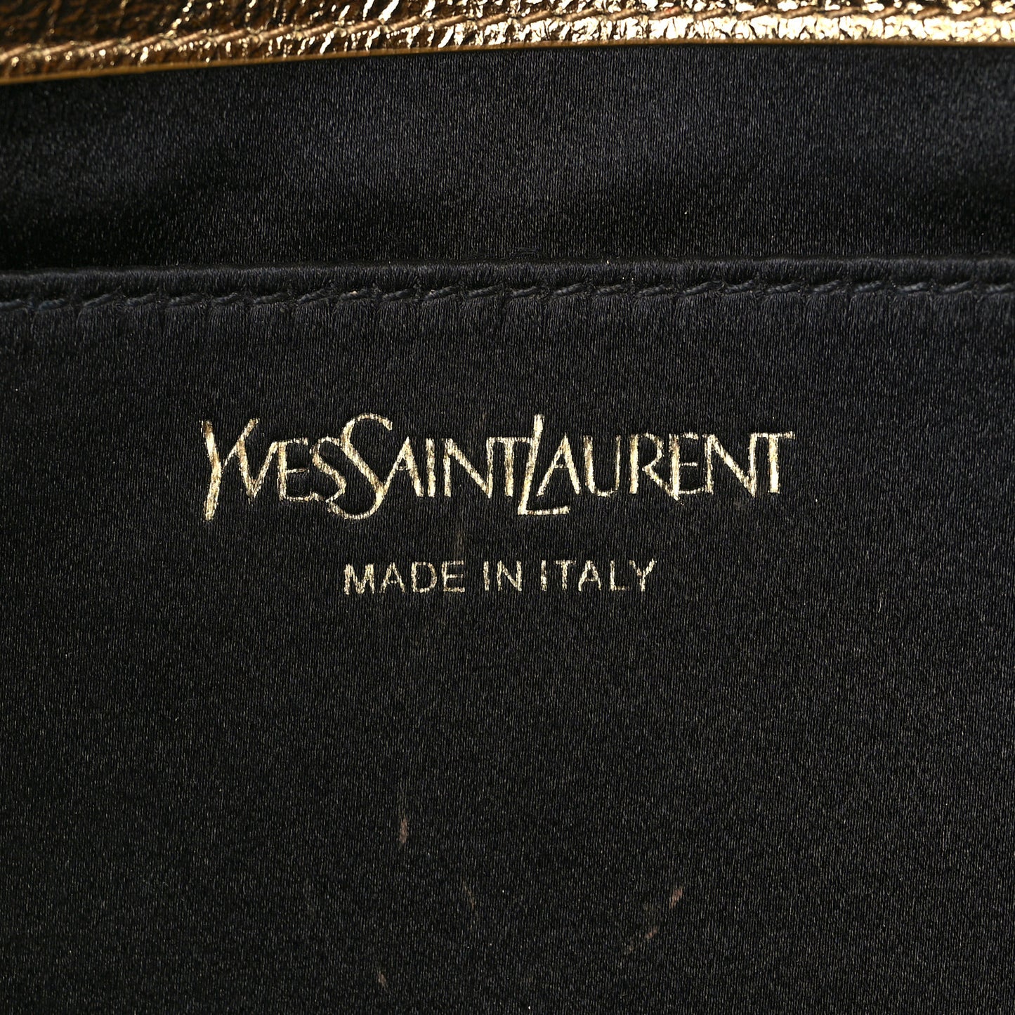 Metallic Textured Calfskin Monogram Large Belle De Jour Clutch Gold