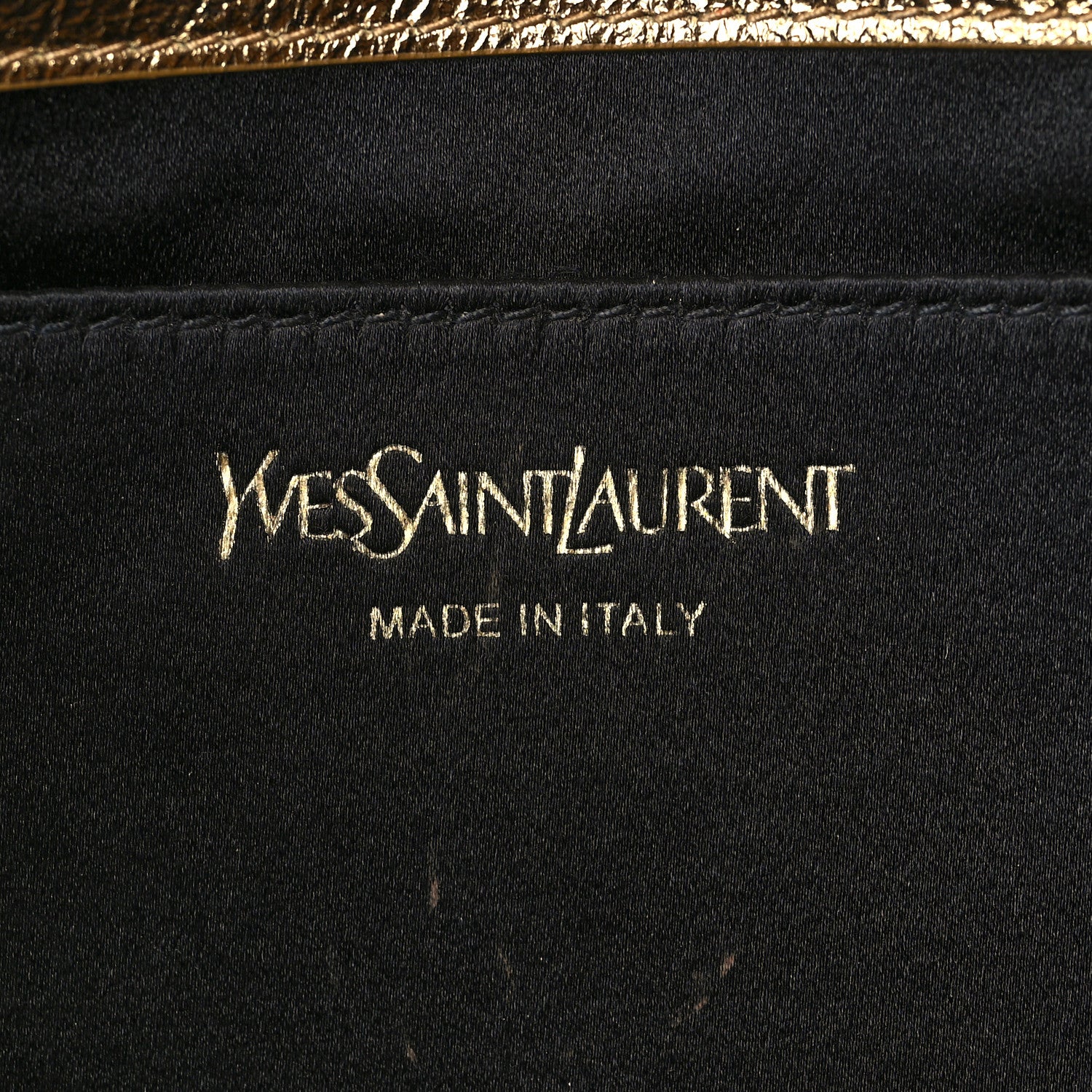 Saint Laurent Metallic Textured Calfskin Monogram Large Belle De Jour Clutch Gold 6 of 10