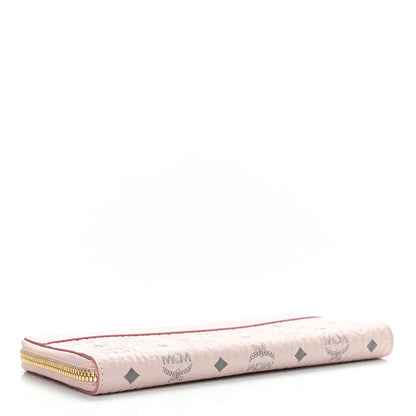 MCM Visetos Large Zip Around Wallet Pink 3 of 6