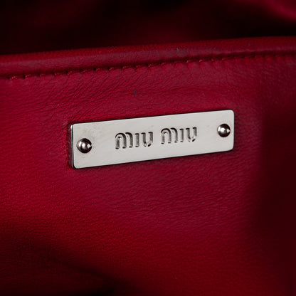 Miu Miu Nappa Snakeskin Bowler Grey Red 6 of 11