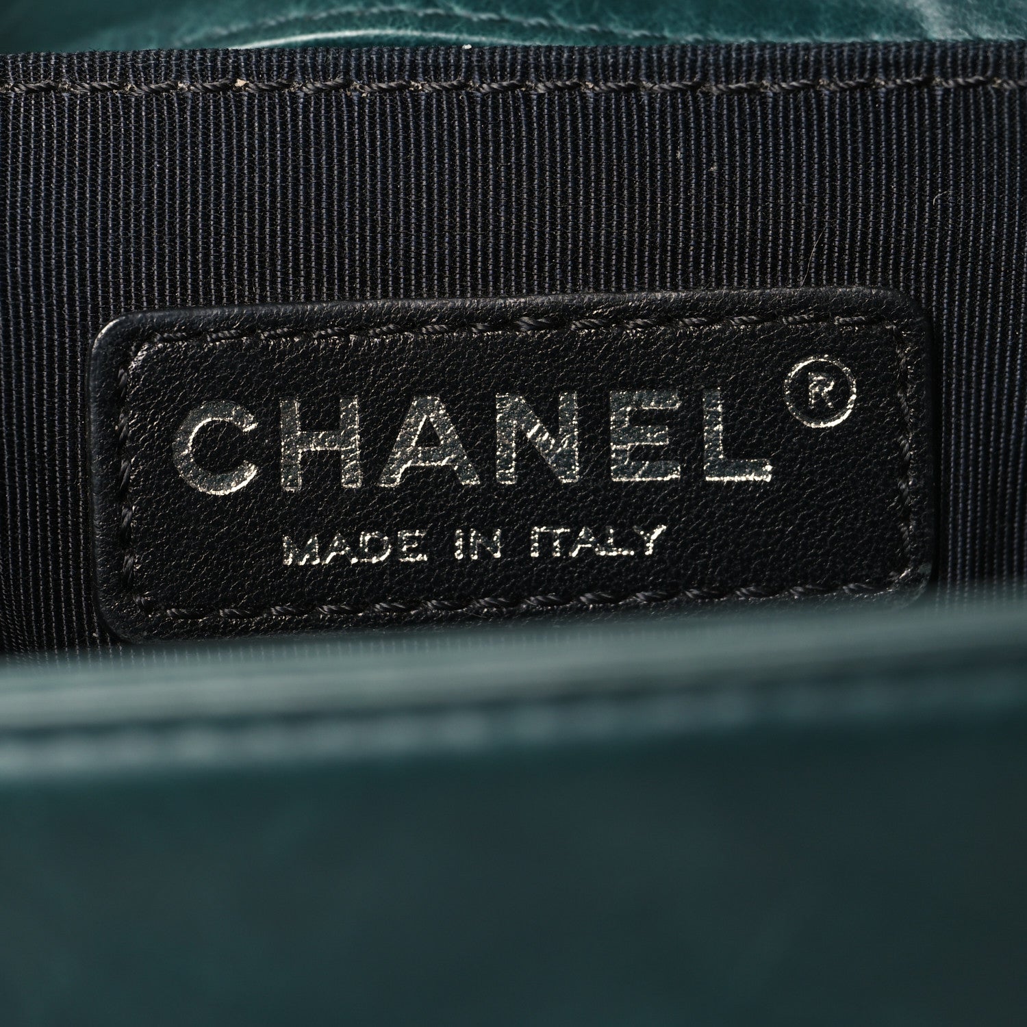 Chanel Calfskin Double Stitch Medium Boy Flap Green 6 of 14
