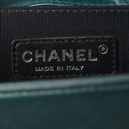 Chanel Calfskin Double Stitch Medium Boy Flap Green 6 of 14