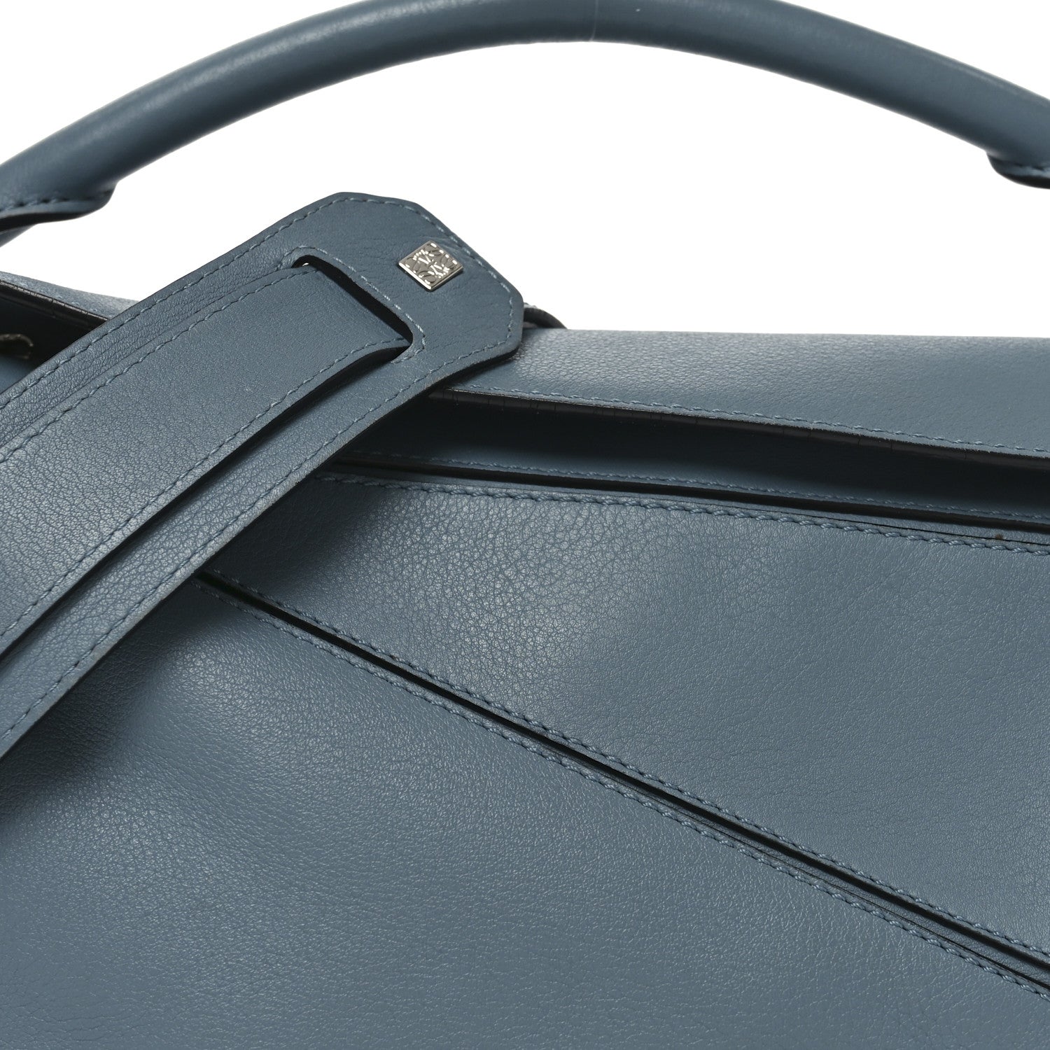 Loewe Calfskin Small Puzzle Bag Stone Blue 7 of 9