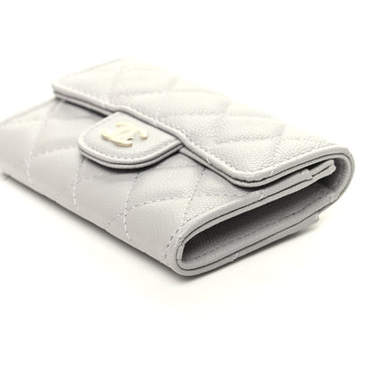 Chanel Caviar Quilted Flap Card Holder Wallet Grey 10 of 11