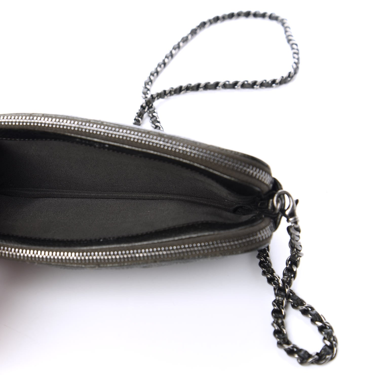 Chanel Caviar Quilted Small Clutch With Chain Dark Charcoal 5 of 12