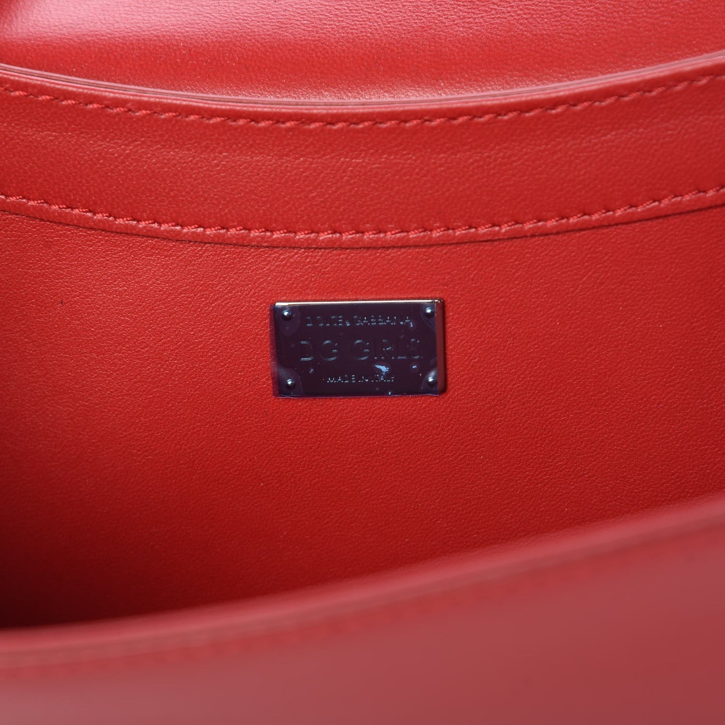 Nappa Quilted DG Shoulder Bag Red